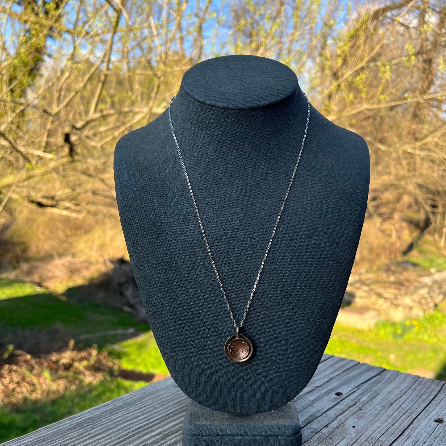 Eclipse Pendant in Brass & Rosy Copper