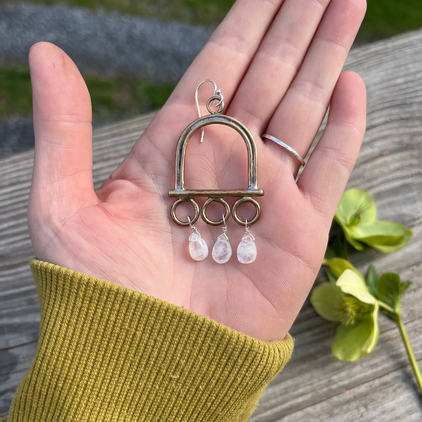 Moonstone Arches Earring