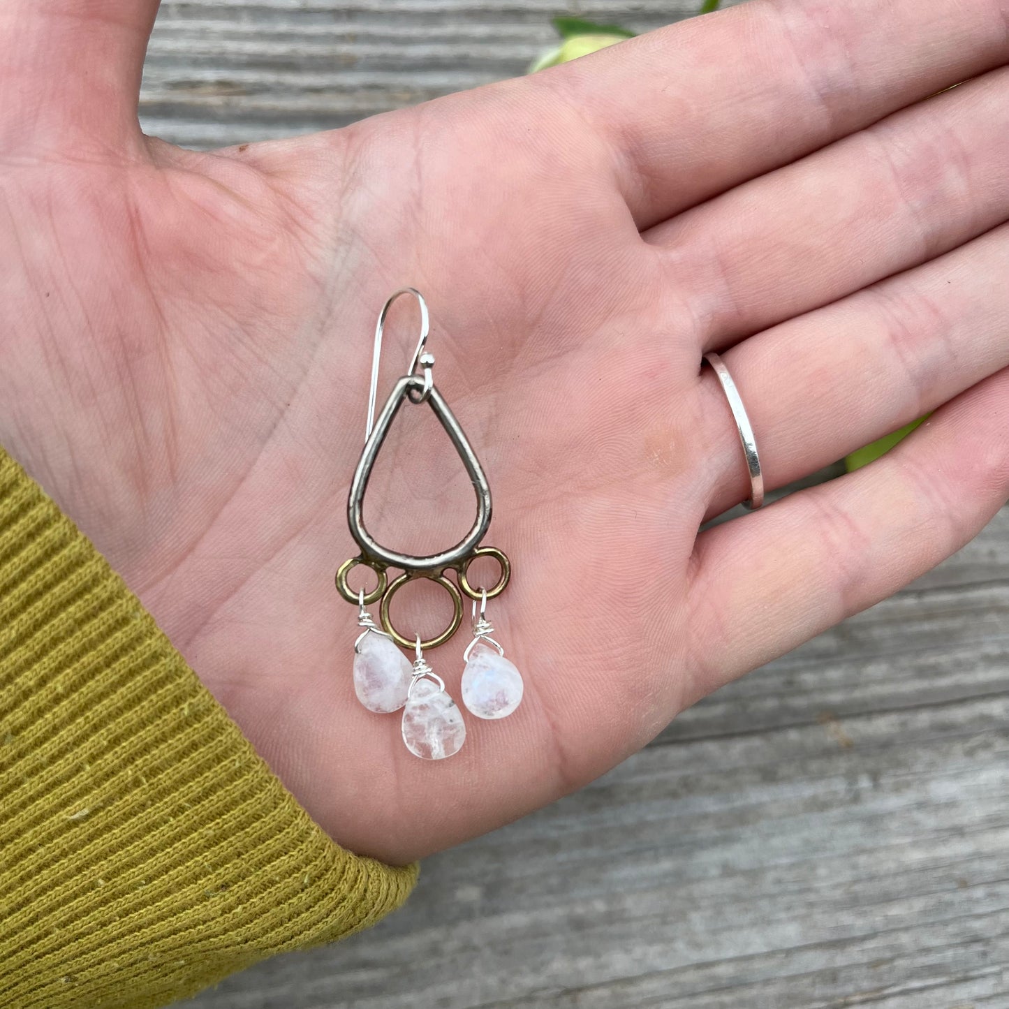 Moonstone Drop Earring