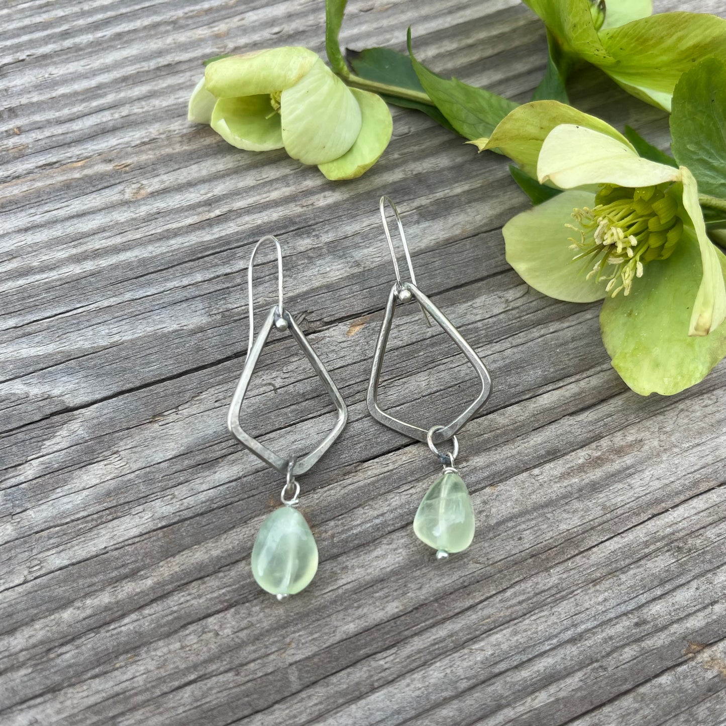 Lime Chrysoprase Drop Earring