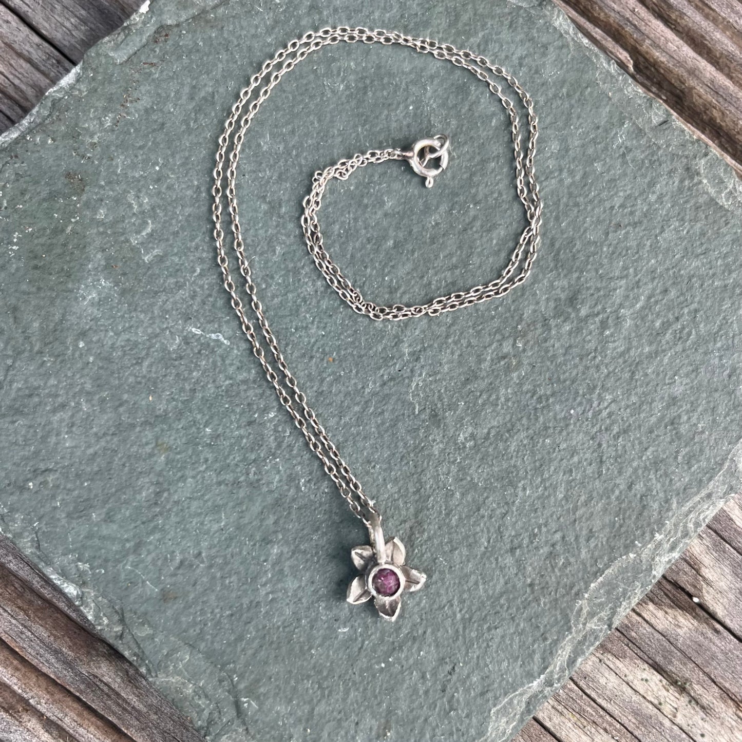 Larkspur & Ruby - July Birthday Pendant