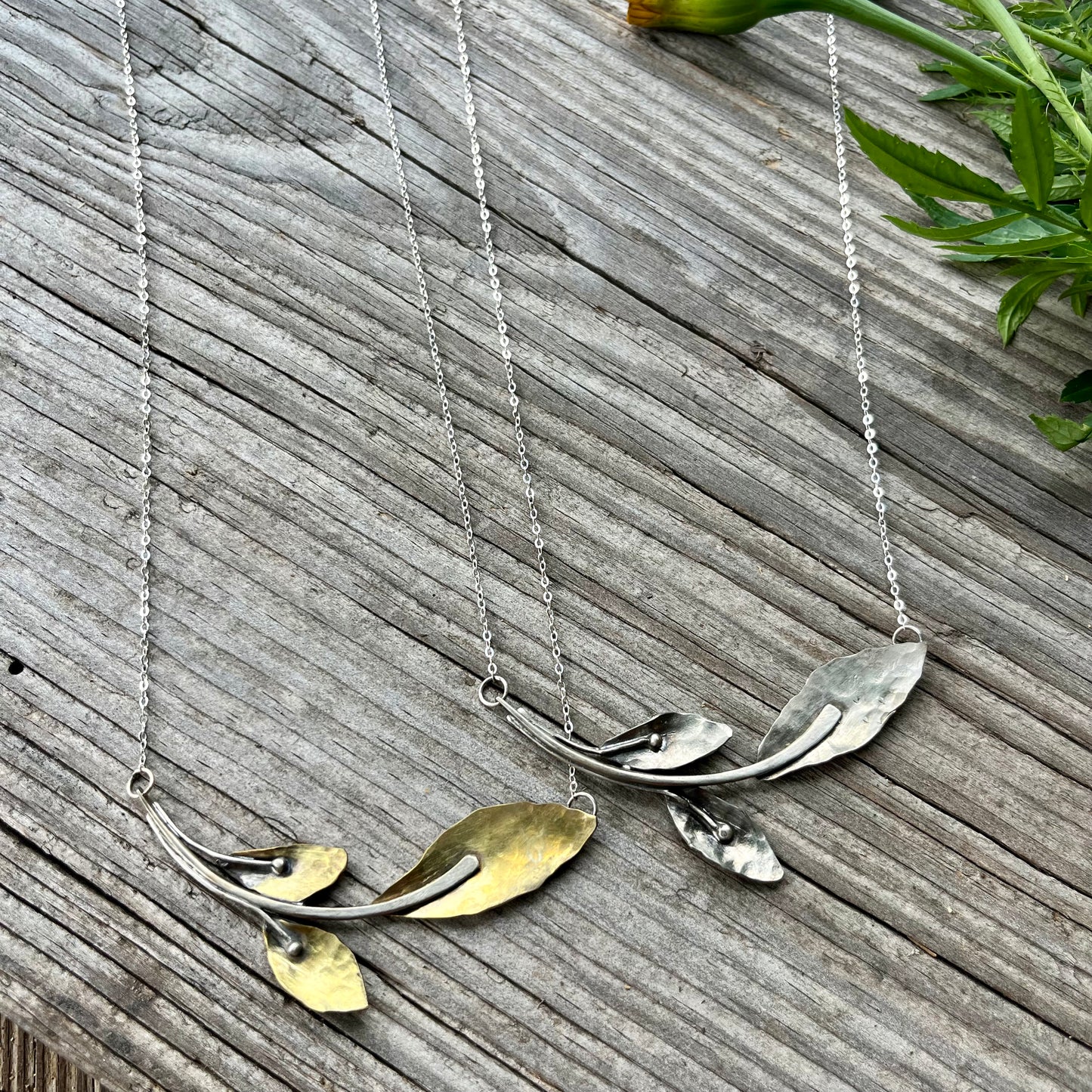 Layered Leaf Necklace