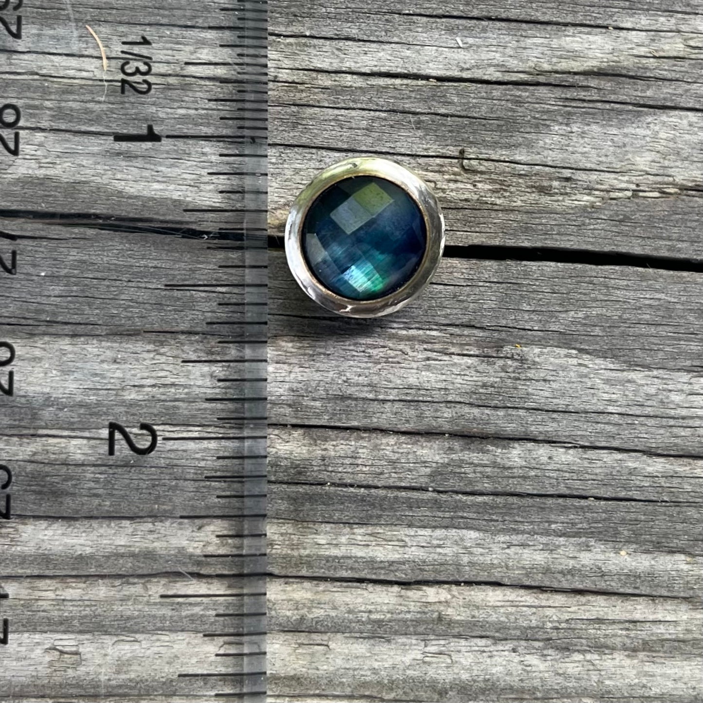 Abalone Doublet Statement Stud