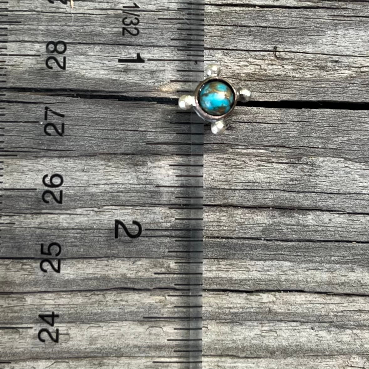 Studded Mohave Copper Turquoise Post