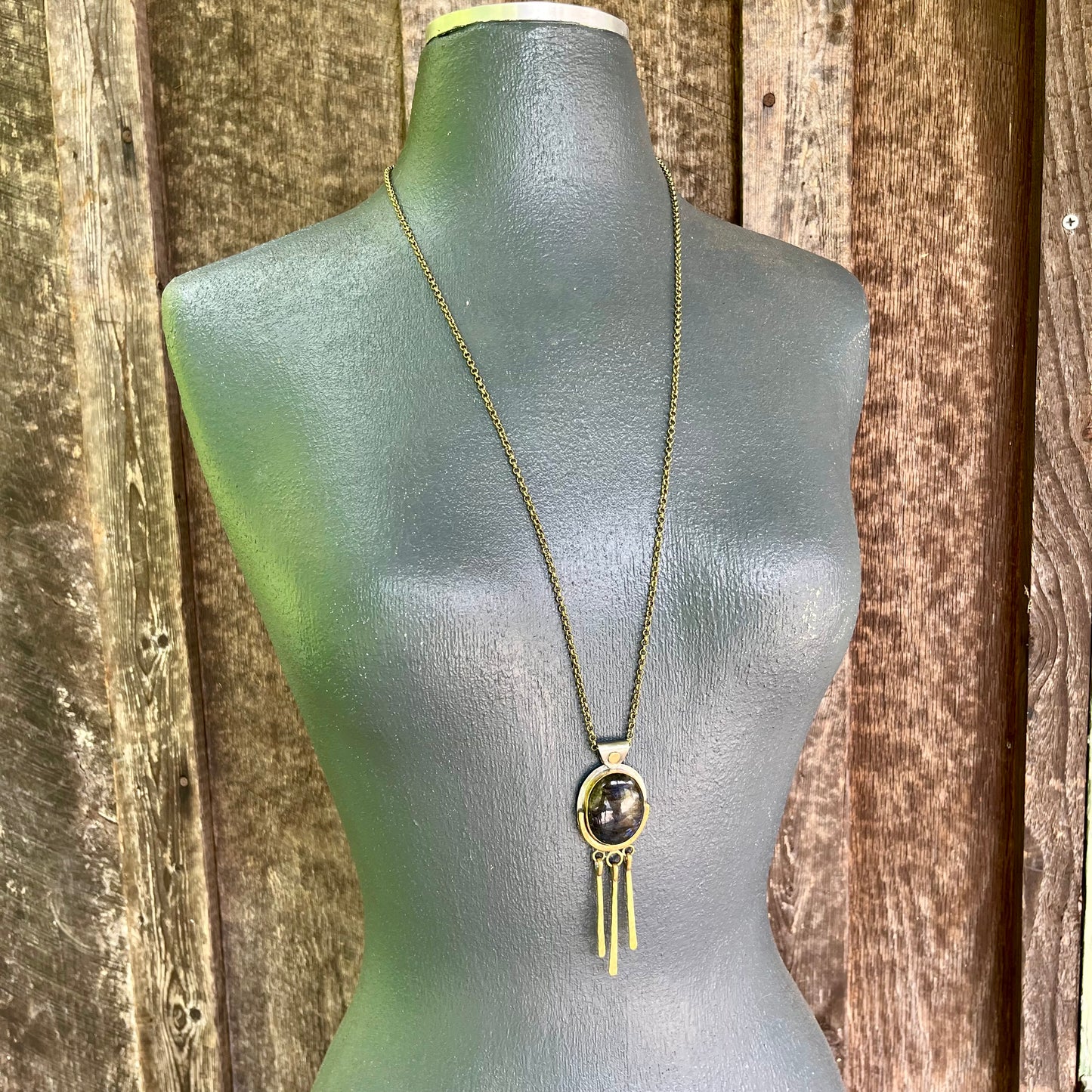 Labradorite Fringe Pendant