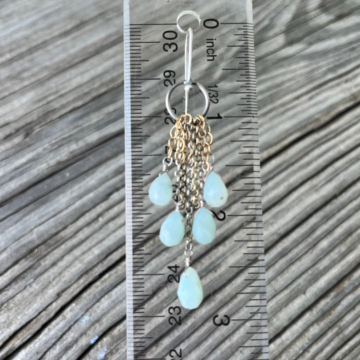 Brazilian Amazonite Fringe Earring