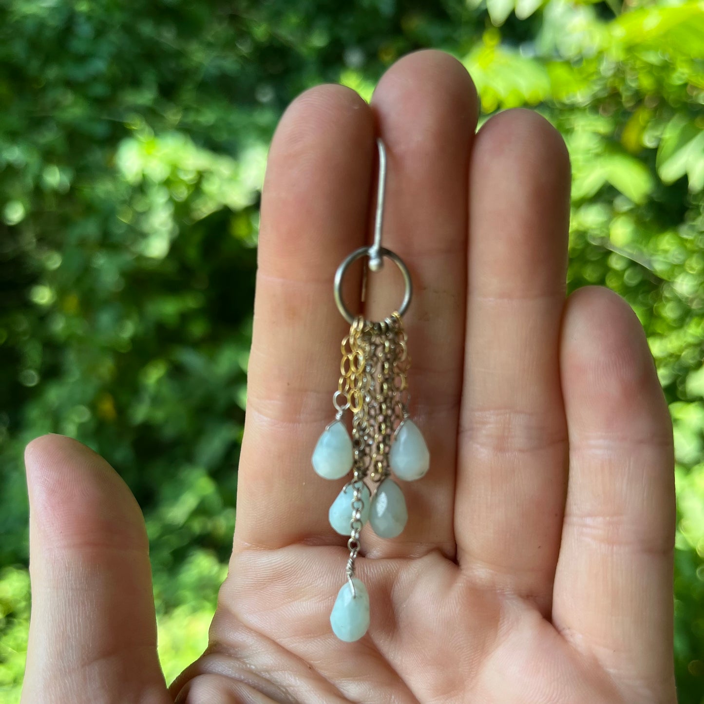 Brazilian Amazonite Fringe Earring