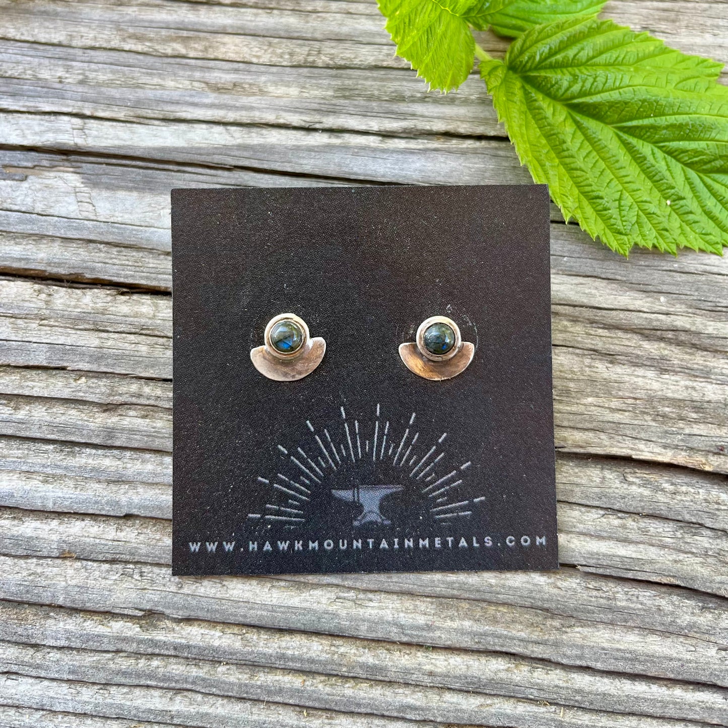 Labradorite Shield Earring
