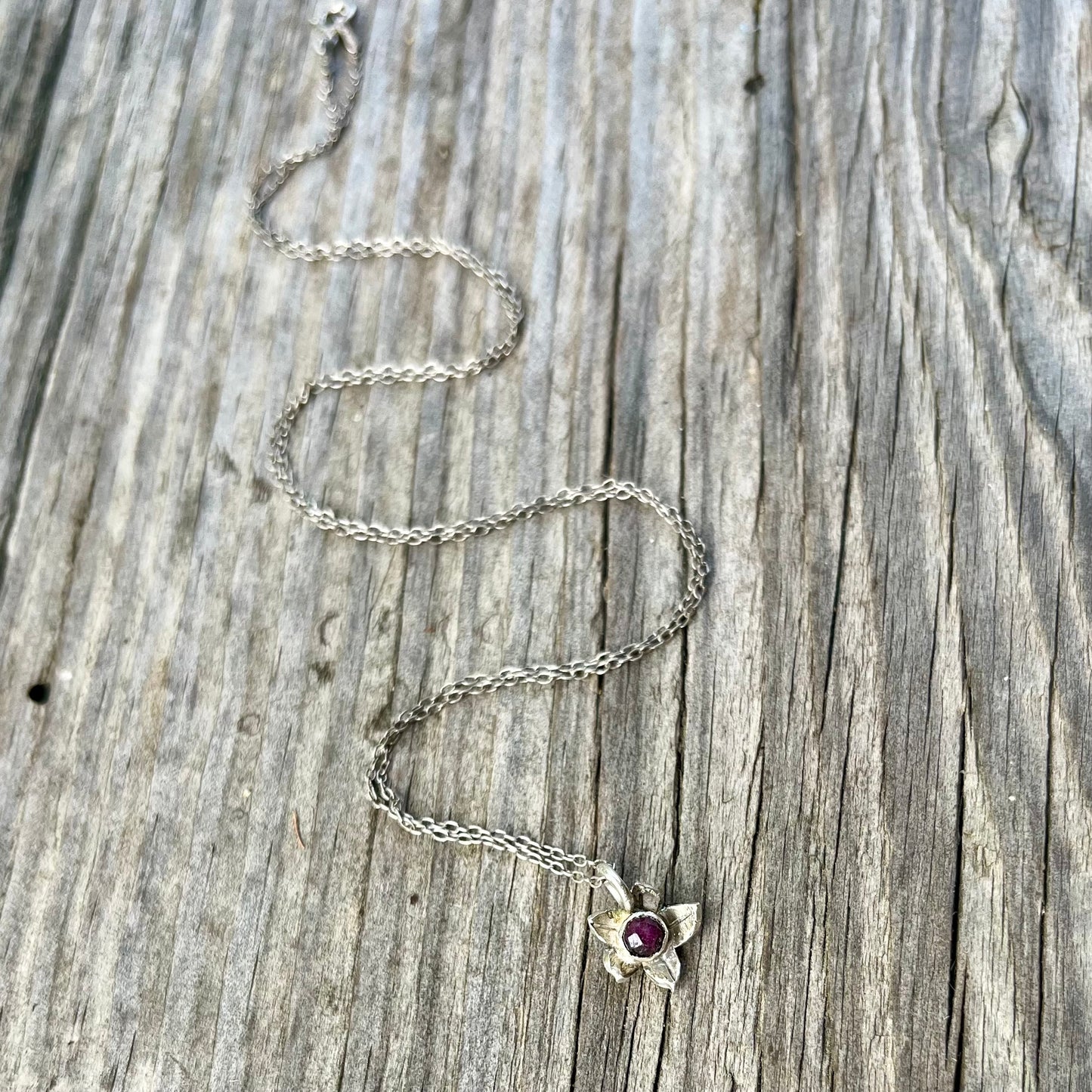 Larkspur & Ruby - July Birthday Pendant