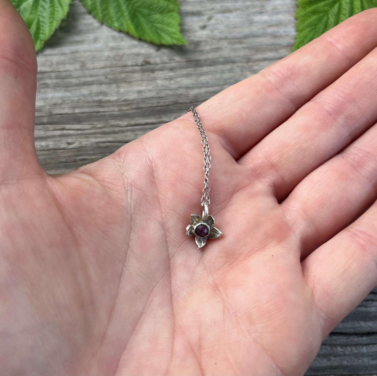 Larkspur & Ruby - July Birthday Pendant