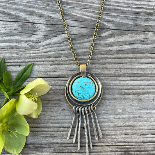Turquoise Fringe Necklace