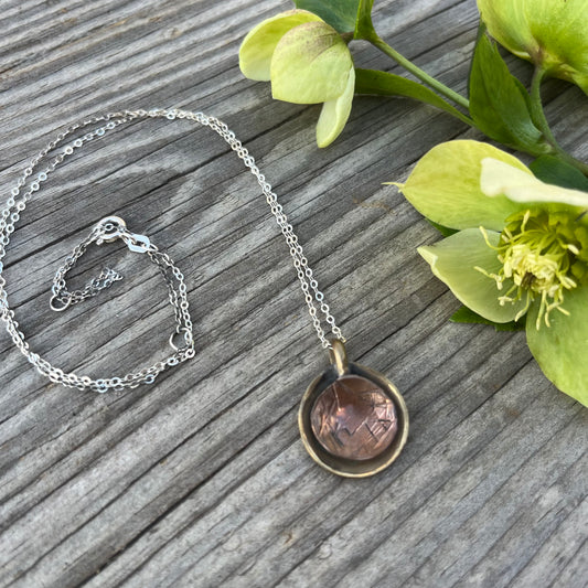 Eclipse Pendant in Brass & Rosy Copper