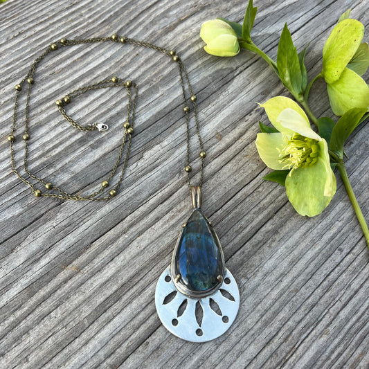 Radiant Labradorite Pendant