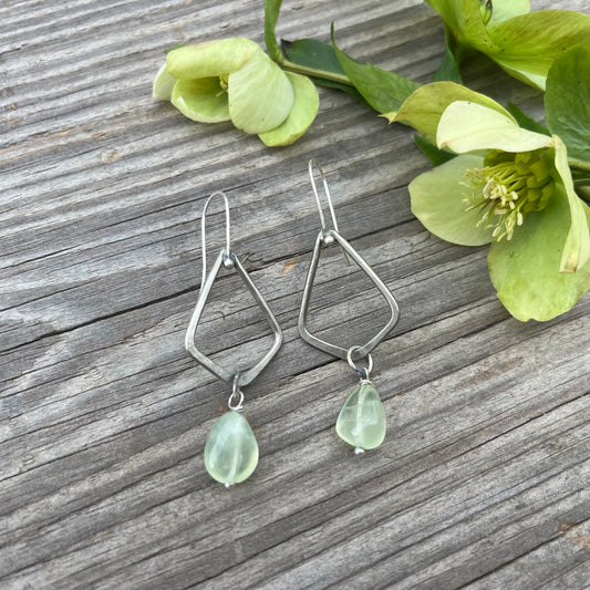 Lime Chrysoprase Drop Earring