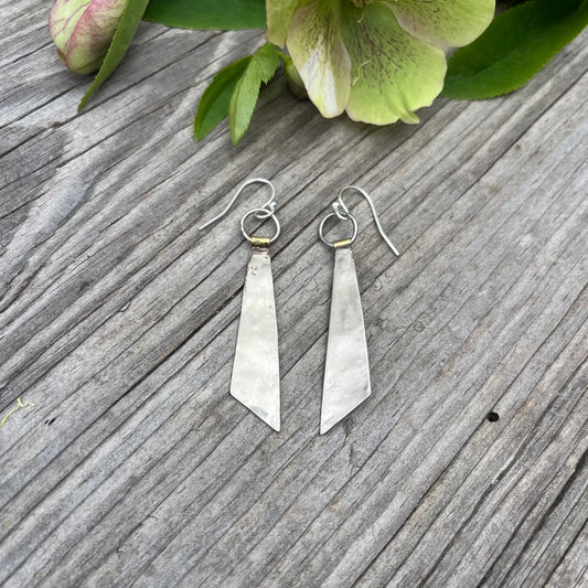 Mixed metal Hinge Earring