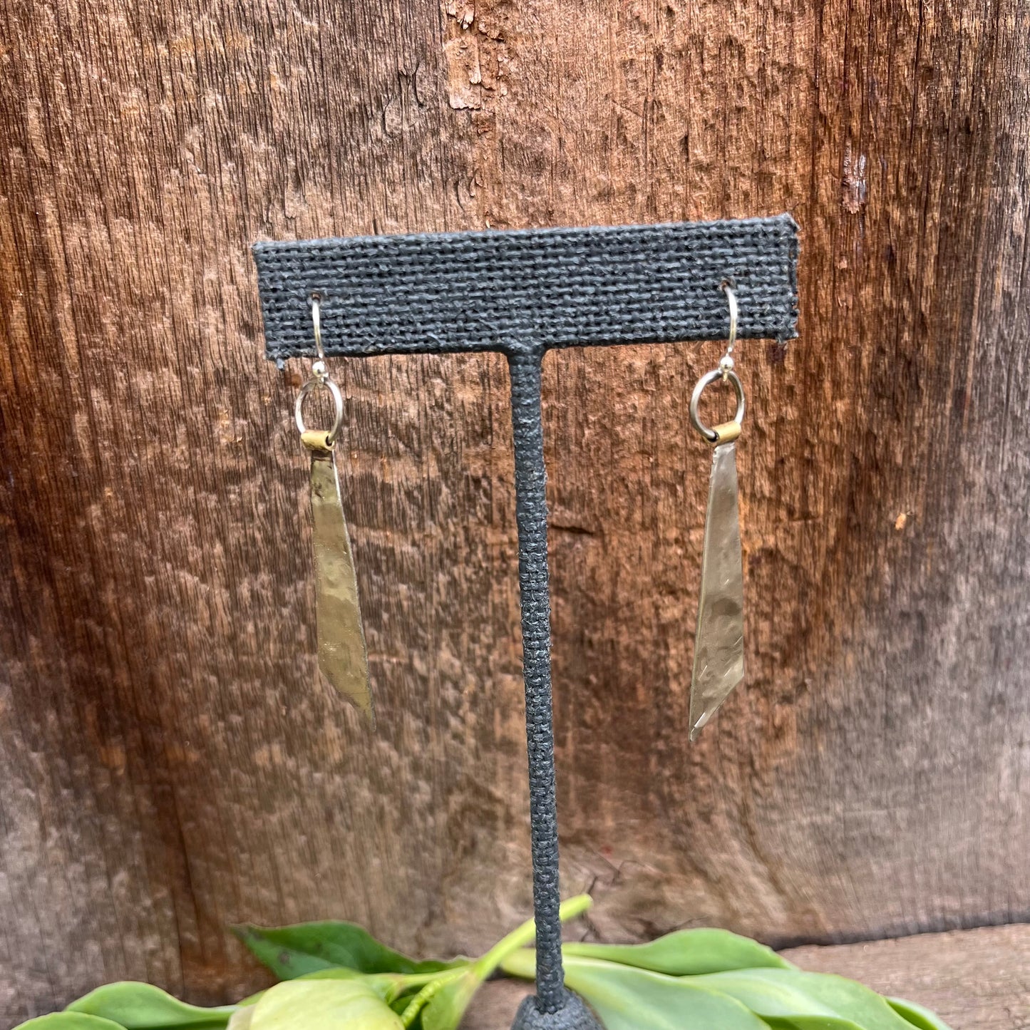 Mixed metal Hinge Earring