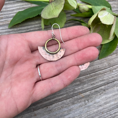 Copper Forward Facing Hoops