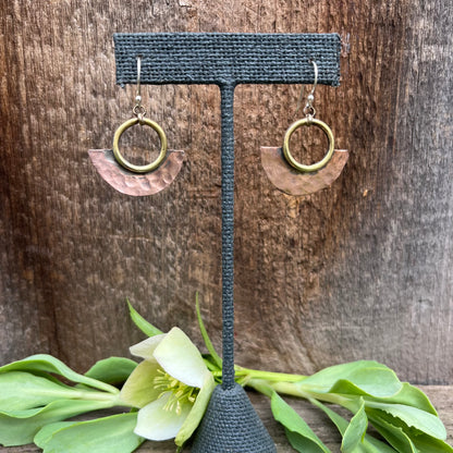 Copper Forward Facing Hoops