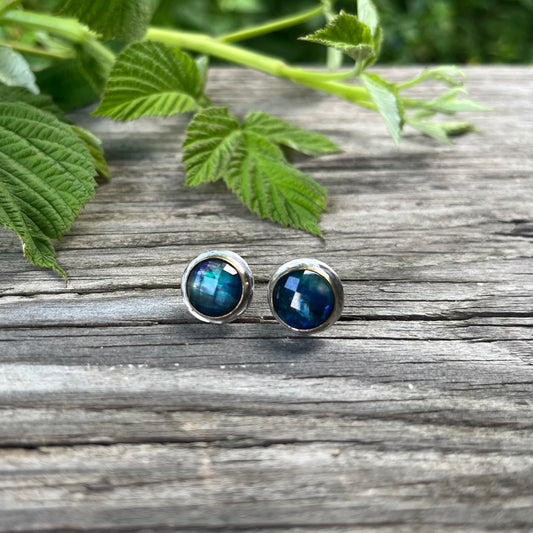 Abalone Doublet Statement Stud