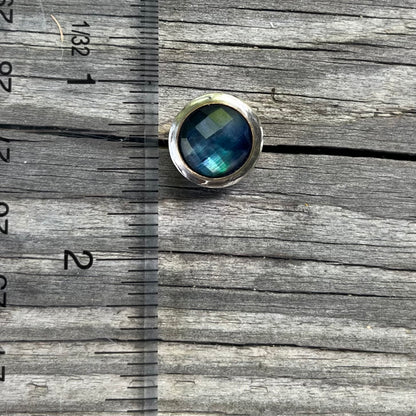 Abalone Doublet Statement Stud