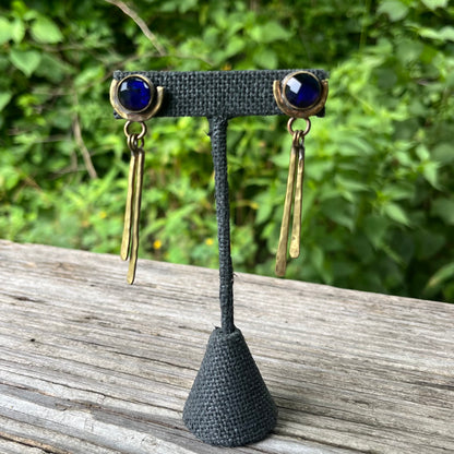 Forged Fringe Abalone Doublet Earring