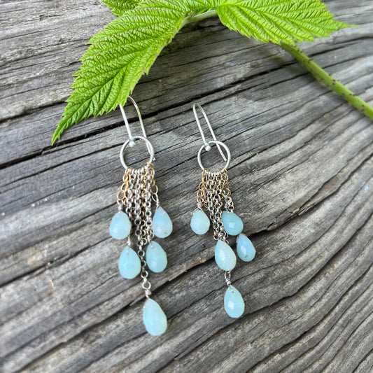Brazilian Amazonite Fringe Earring