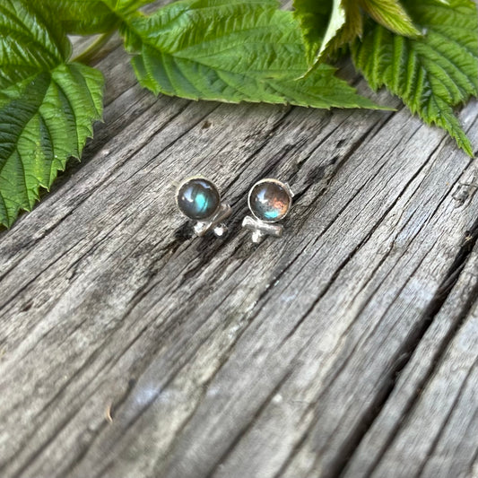 Labradorite Stud Earrings