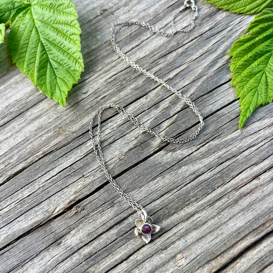 Larkspur & Ruby - July Birthday Pendant